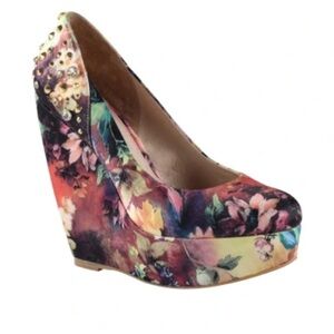 Aldo Gebhard Floral Studded Platform Wedge